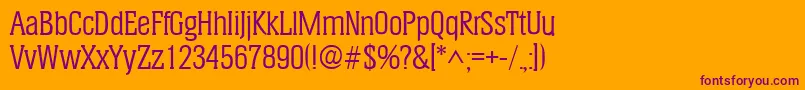 HeliumRegular Font – Purple Fonts on Orange Background