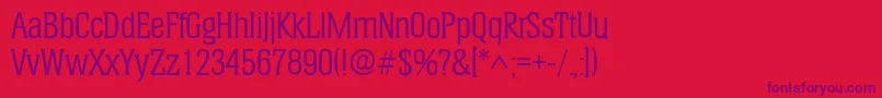HeliumRegular Font – Purple Fonts on Red Background