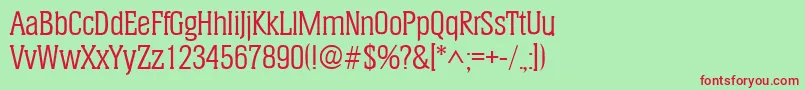 HeliumRegular Font – Red Fonts on Green Background
