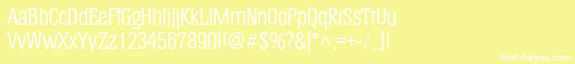 HeliumRegular Font – White Fonts on Yellow Background