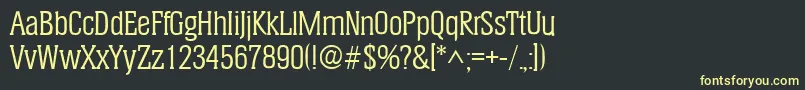 HeliumRegular Font – Yellow Fonts on Black Background