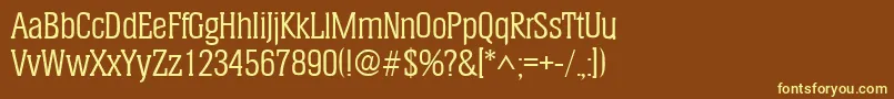 HeliumRegular Font – Yellow Fonts on Brown Background