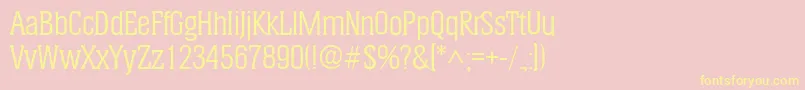 HeliumRegular Font – Yellow Fonts on Pink Background