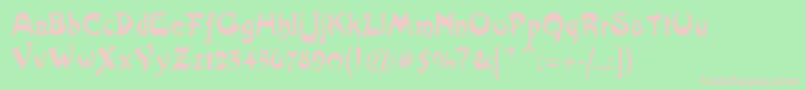 KaravanDisplaySsi Font – Pink Fonts on Green Background