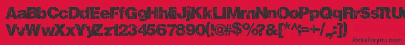 フォントFallharvest – 赤い背景に黒い文字