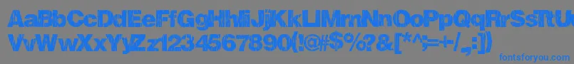 Шрифт Fallharvest – синие шрифты на сером фоне