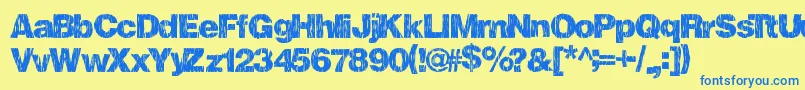 Fallharvest Font – Blue Fonts on Yellow Background