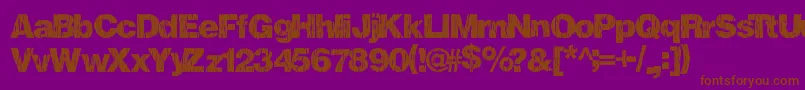 Fallharvest Font – Brown Fonts on Purple Background