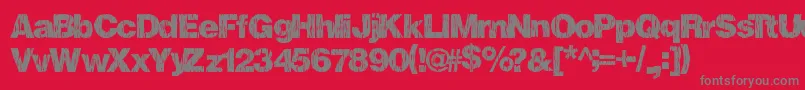 Fallharvest Font – Gray Fonts on Red Background