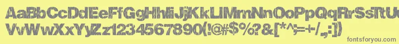 Fallharvest Font – Gray Fonts on Yellow Background
