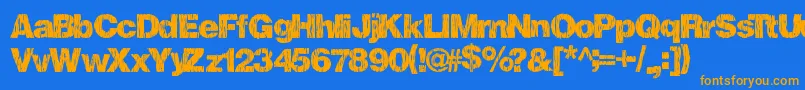 Fallharvest Font – Orange Fonts on Blue Background