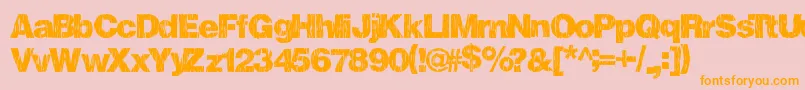 Fallharvest Font – Orange Fonts on Pink Background