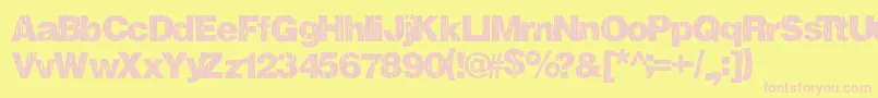 Fallharvest Font – Pink Fonts on Yellow Background