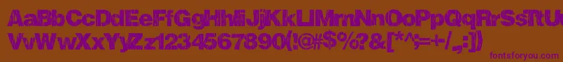 Fallharvest Font – Purple Fonts on Brown Background