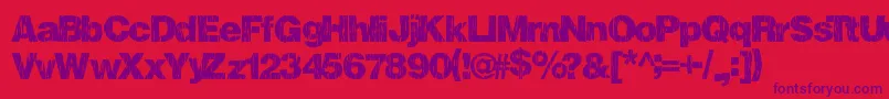 Fallharvest Font – Purple Fonts on Red Background