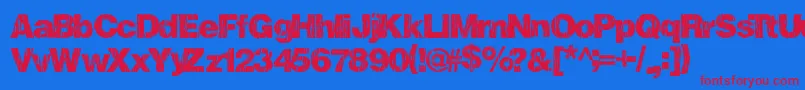 Fallharvest Font – Red Fonts on Blue Background