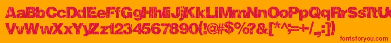 Fallharvest Font – Red Fonts on Orange Background
