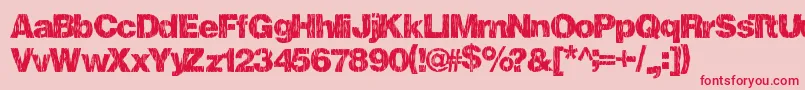 Fallharvest Font – Red Fonts on Pink Background