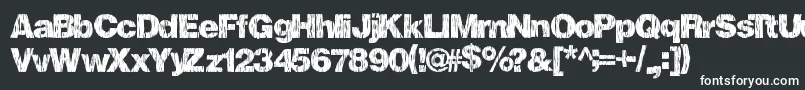 フォントFallharvest – 黒い背景に白い文字