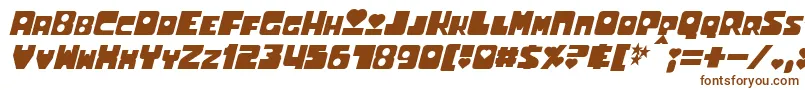 UtoniumBoldItalic Font – Brown Fonts on White Background
