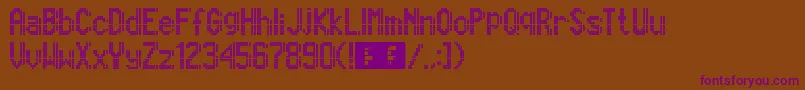 Marcopolo13x9 Font – Purple Fonts on Brown Background