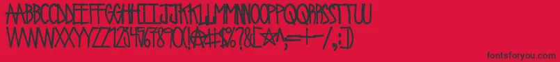 UrbanRiot Font – Black Fonts on Red Background