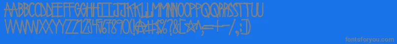 UrbanRiot-Schriftart – Graue Schriften auf blauem Hintergrund
