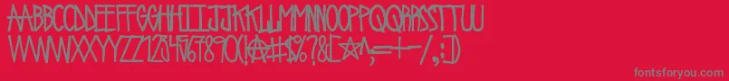 UrbanRiot Font – Gray Fonts on Red Background