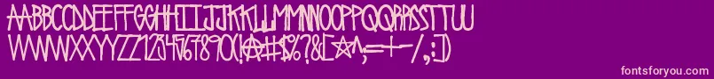 UrbanRiot Font – Pink Fonts on Purple Background