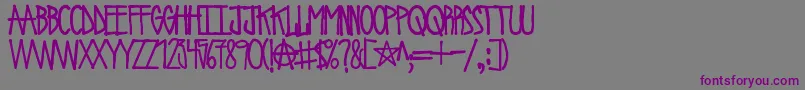 Шрифт UrbanRiot – фиолетовые шрифты на сером фоне
