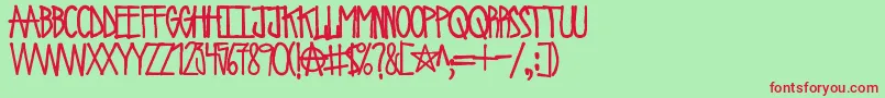UrbanRiot Font – Red Fonts on Green Background