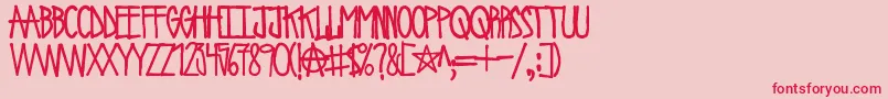 UrbanRiot Font – Red Fonts on Pink Background