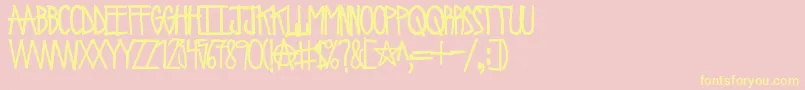 UrbanRiot Font – Yellow Fonts on Pink Background