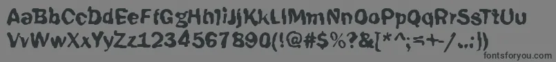 Funky39Bold Font – Black Fonts on Gray Background