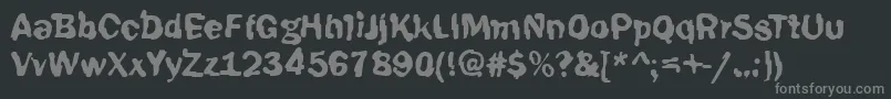 Funky39Bold Font – Gray Fonts on Black Background