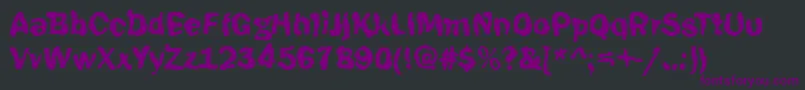 Funky39Bold Font – Purple Fonts on Black Background