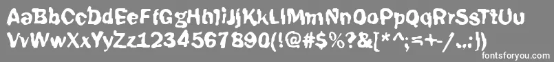 Funky39Bold Font – White Fonts on Gray Background