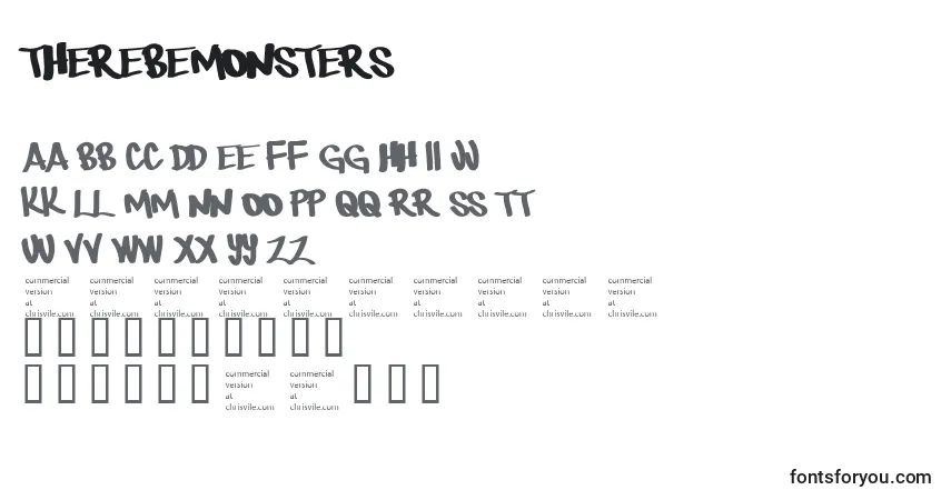 Therebemonsters Font – alphabet, numbers, special characters