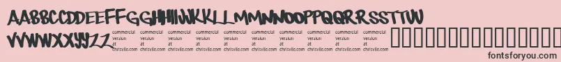 Therebemonsters Font – Black Fonts on Pink Background