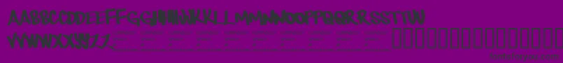 Therebemonsters Font – Black Fonts on Purple Background