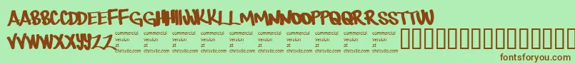 Therebemonsters Font – Brown Fonts on Green Background