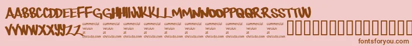 Therebemonsters Font – Brown Fonts on Pink Background