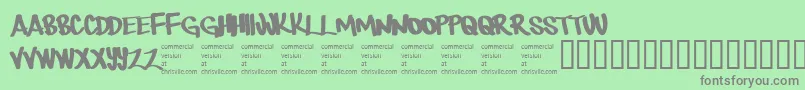Therebemonsters Font – Gray Fonts on Green Background