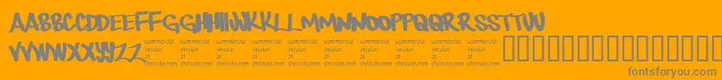 Therebemonsters Font – Gray Fonts on Orange Background