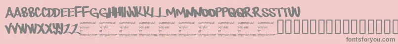 Therebemonsters Font – Gray Fonts on Pink Background