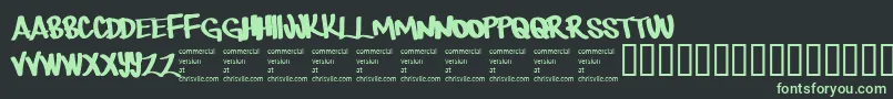 Therebemonsters Font – Green Fonts on Black Background