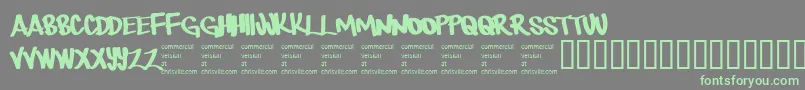 Therebemonsters Font – Green Fonts on Gray Background