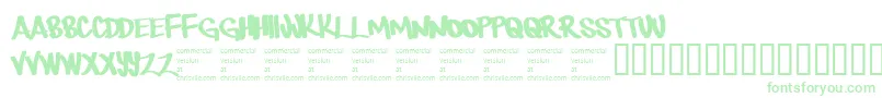 Therebemonsters Font – Green Fonts on White Background
