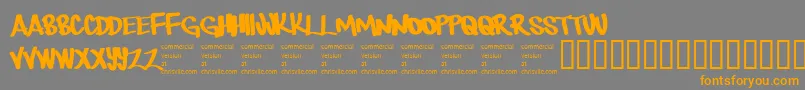 Therebemonsters Font – Orange Fonts on Gray Background