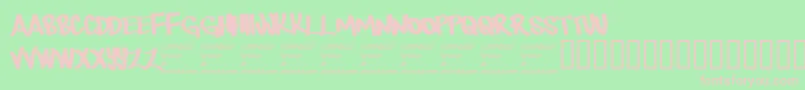 Therebemonsters Font – Pink Fonts on Green Background